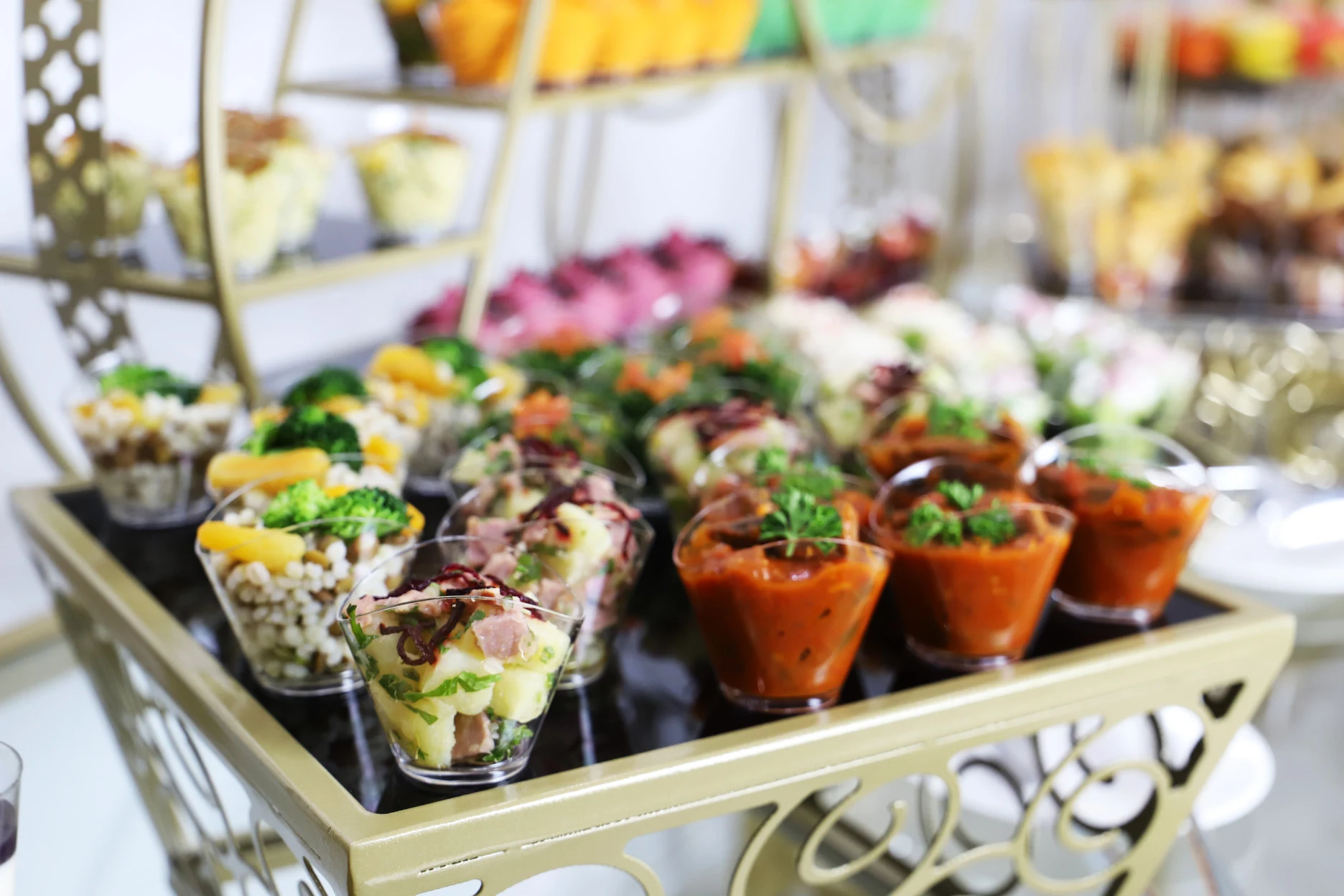 Fresh Mediterranean appetizers catering